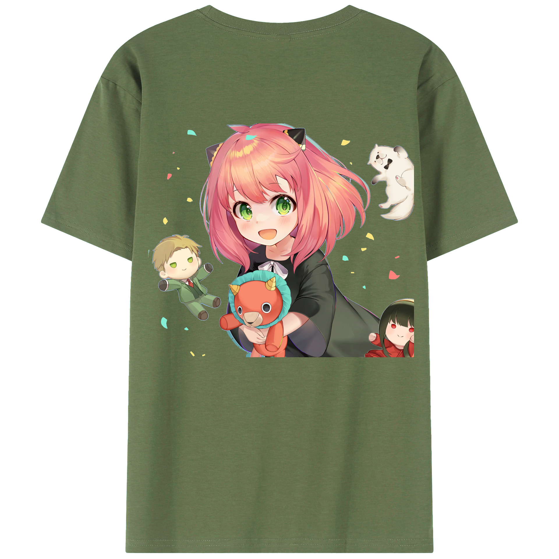 （画像用） SPY×FAMILY间谍家家酒 綿100％ メンズ半袖Tシャツ（バックプリント） 通気性